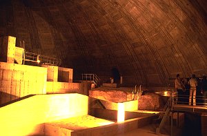 inside the concrete-dome