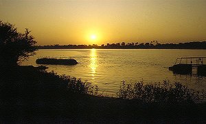 Sonnenuntergang im Niltal