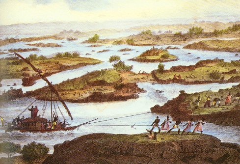Erster Nil-Katarakt vor dem Staudamm