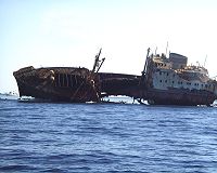 Wrack der "Lara" im Roten Meer